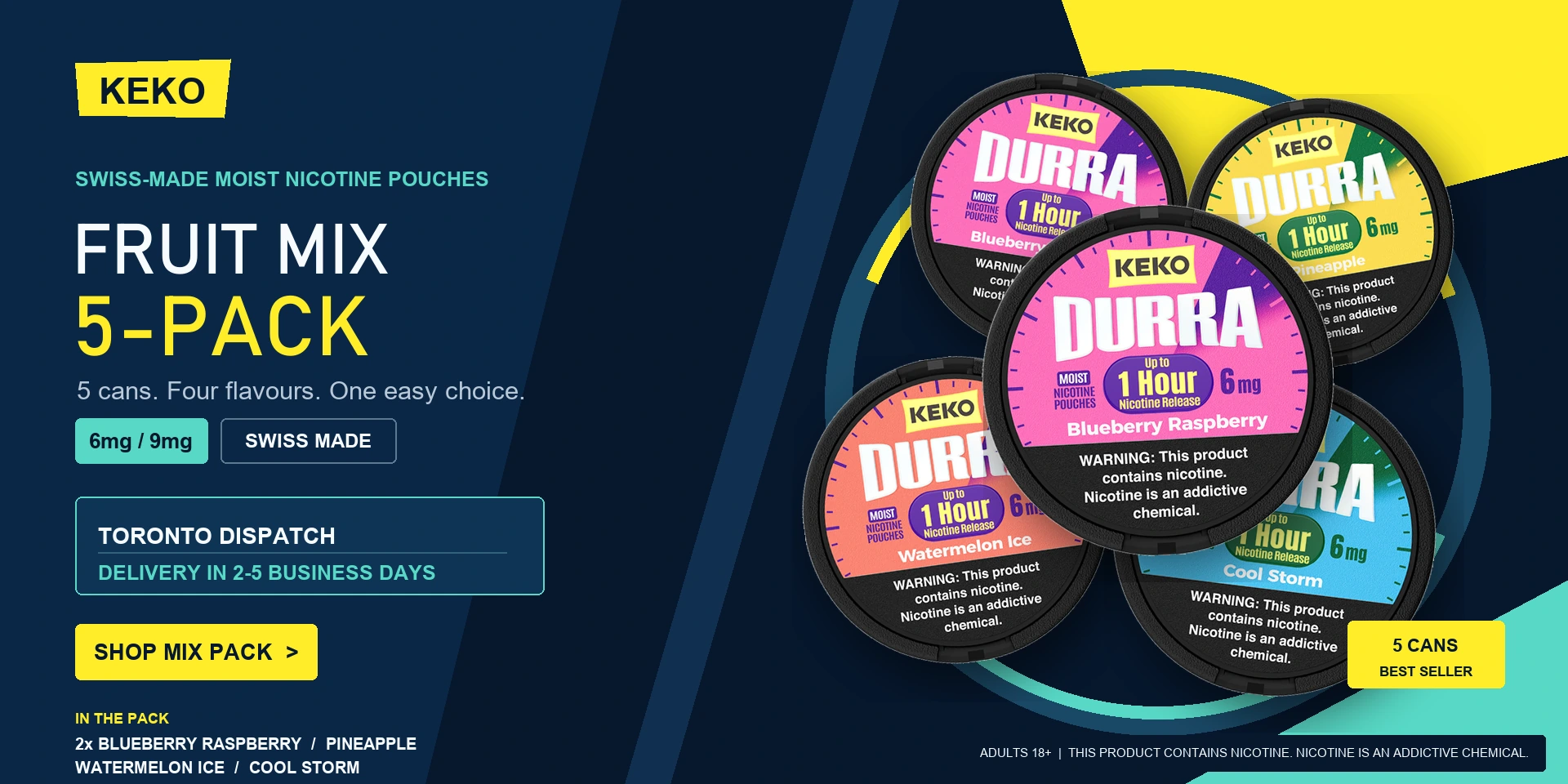 KEKO DURRA nicotine pouches in multiple flavours