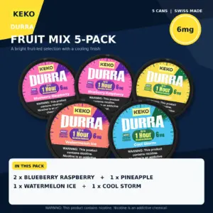 KEKO DURRA Fruit Mix 5-Pack with flavours in 6mg