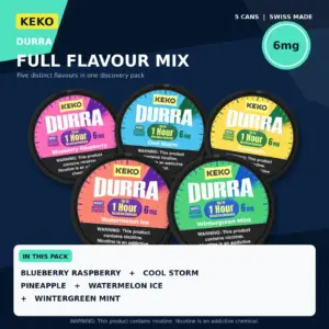 KEKO DURRA Full Flavour Mix 5-Pack with flavours in 6mg